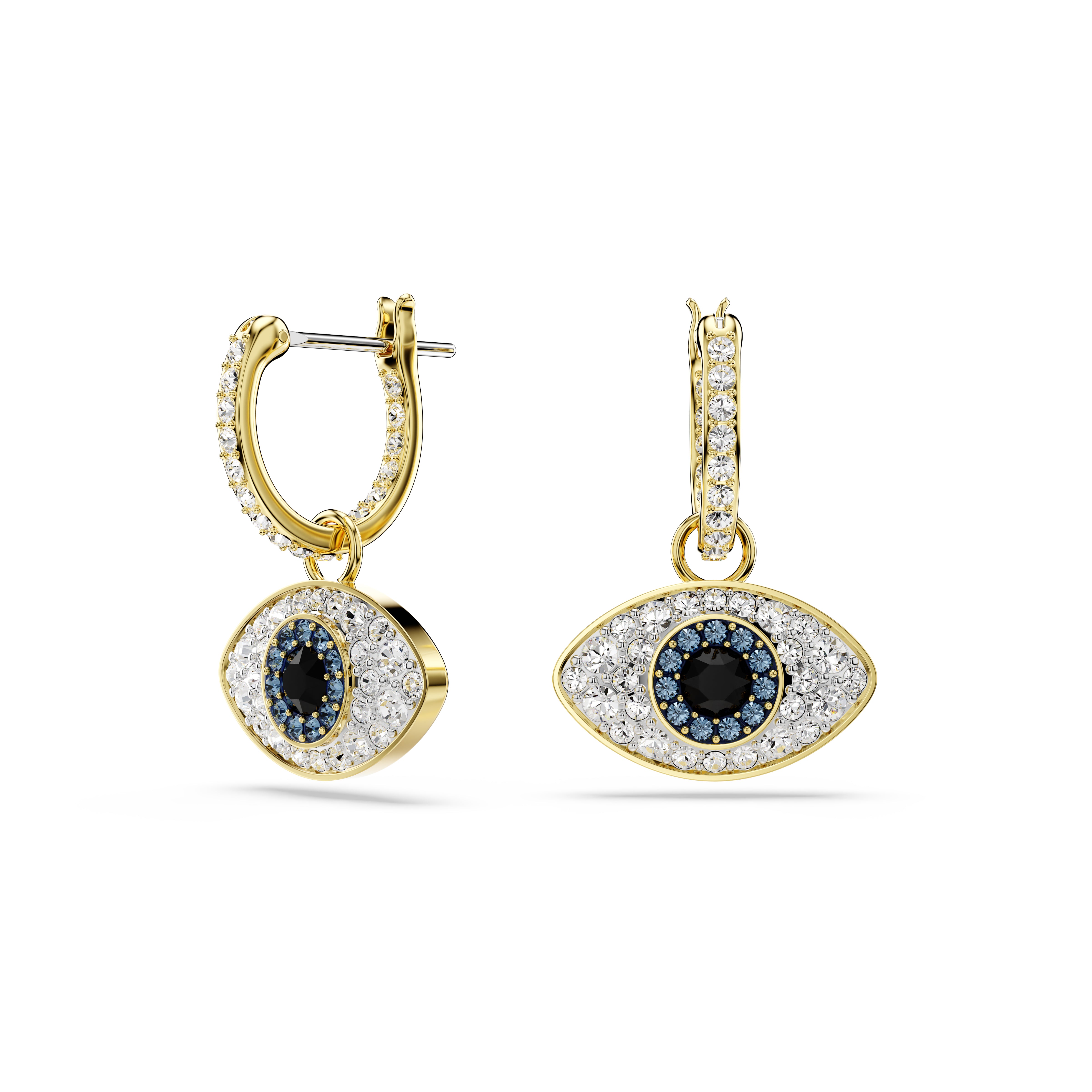 Symbolica Damla Küpe, Evil Eye, Mavi, Sarı Altın Rengi Kaplama