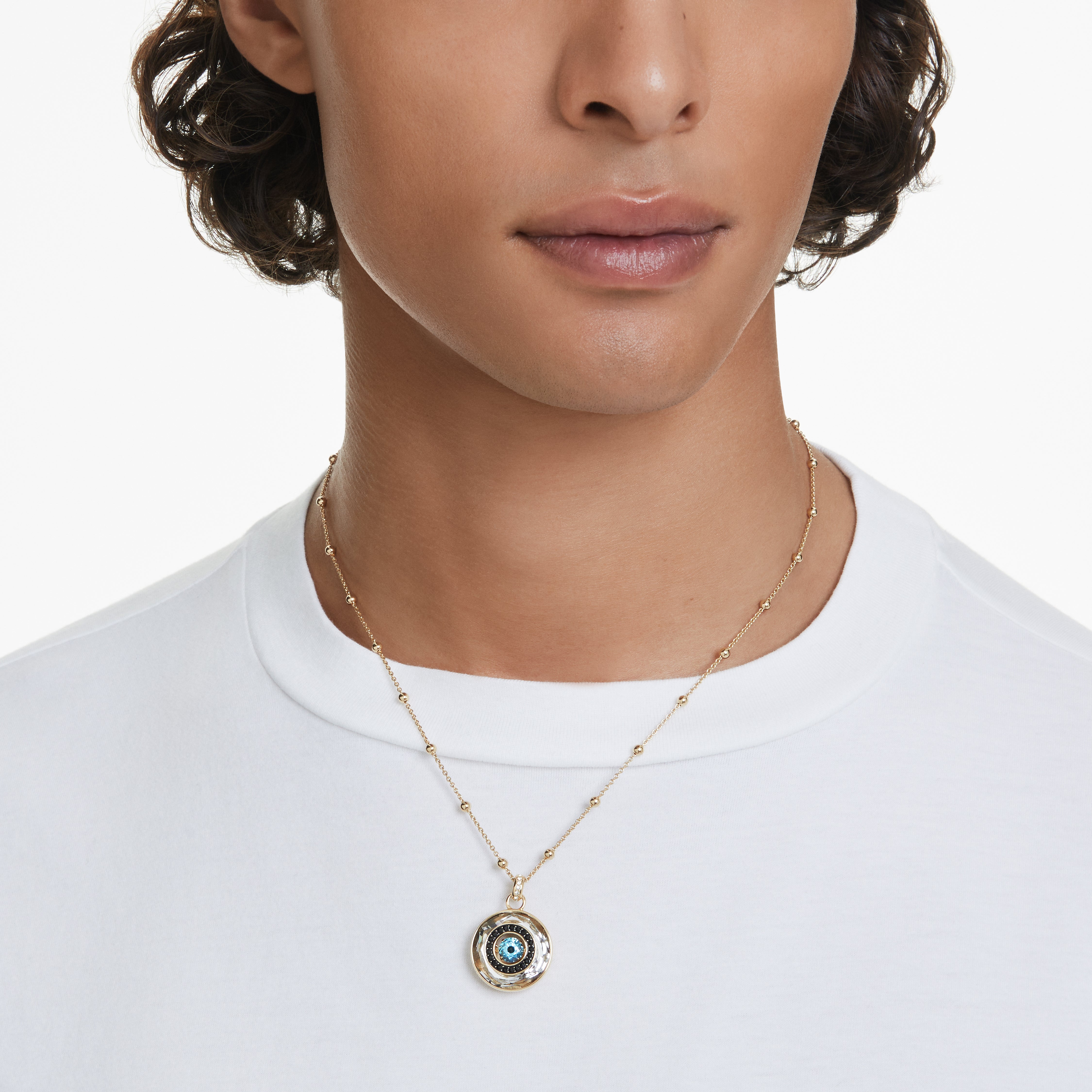 Symbolica Kolye, Evil Eye, Medium, Çok Renkli, Sarı Altın Rengi Kaplama