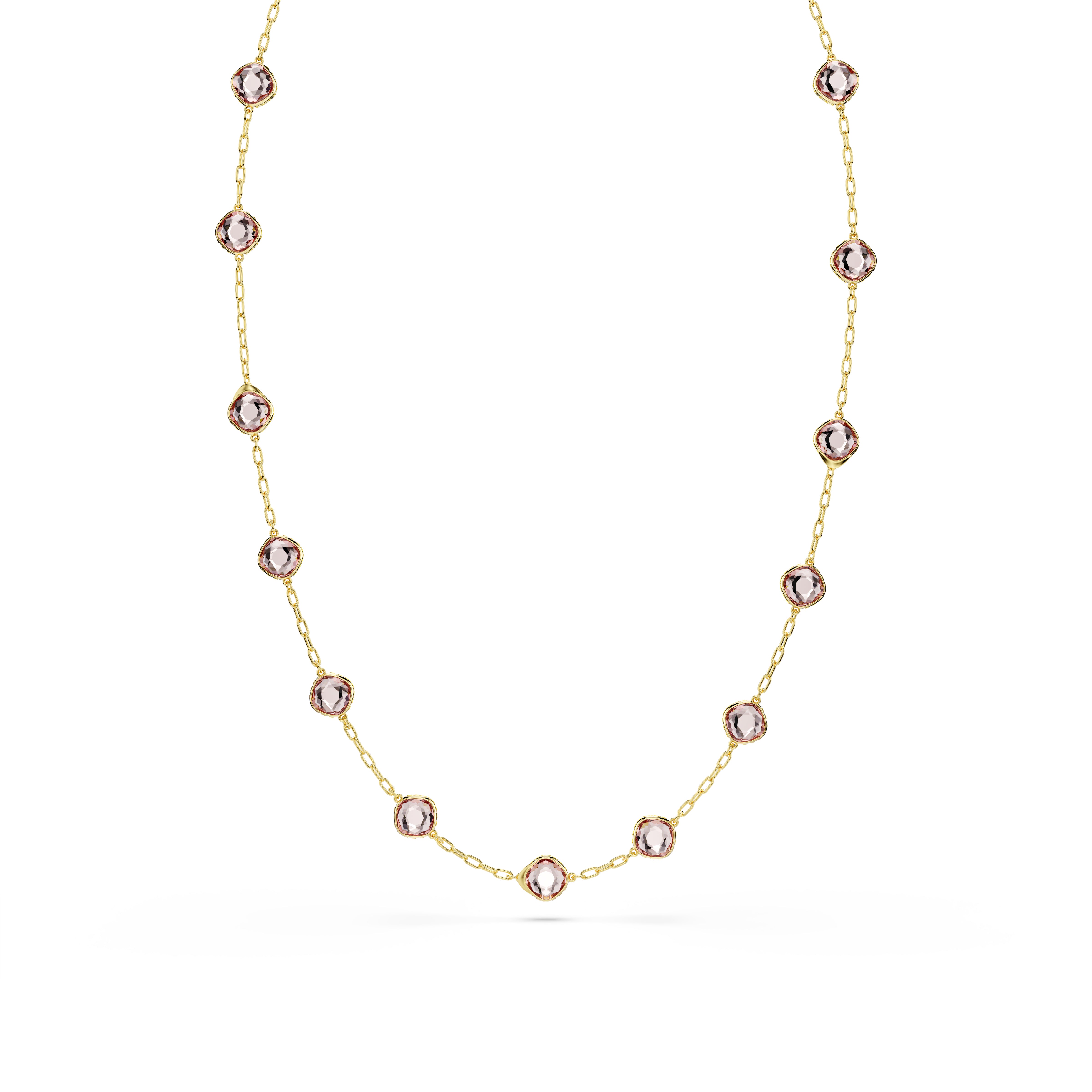 Chroma Dizi Kolye, Octagon Kesim, Yeşil, Altin Rengi Kaplama