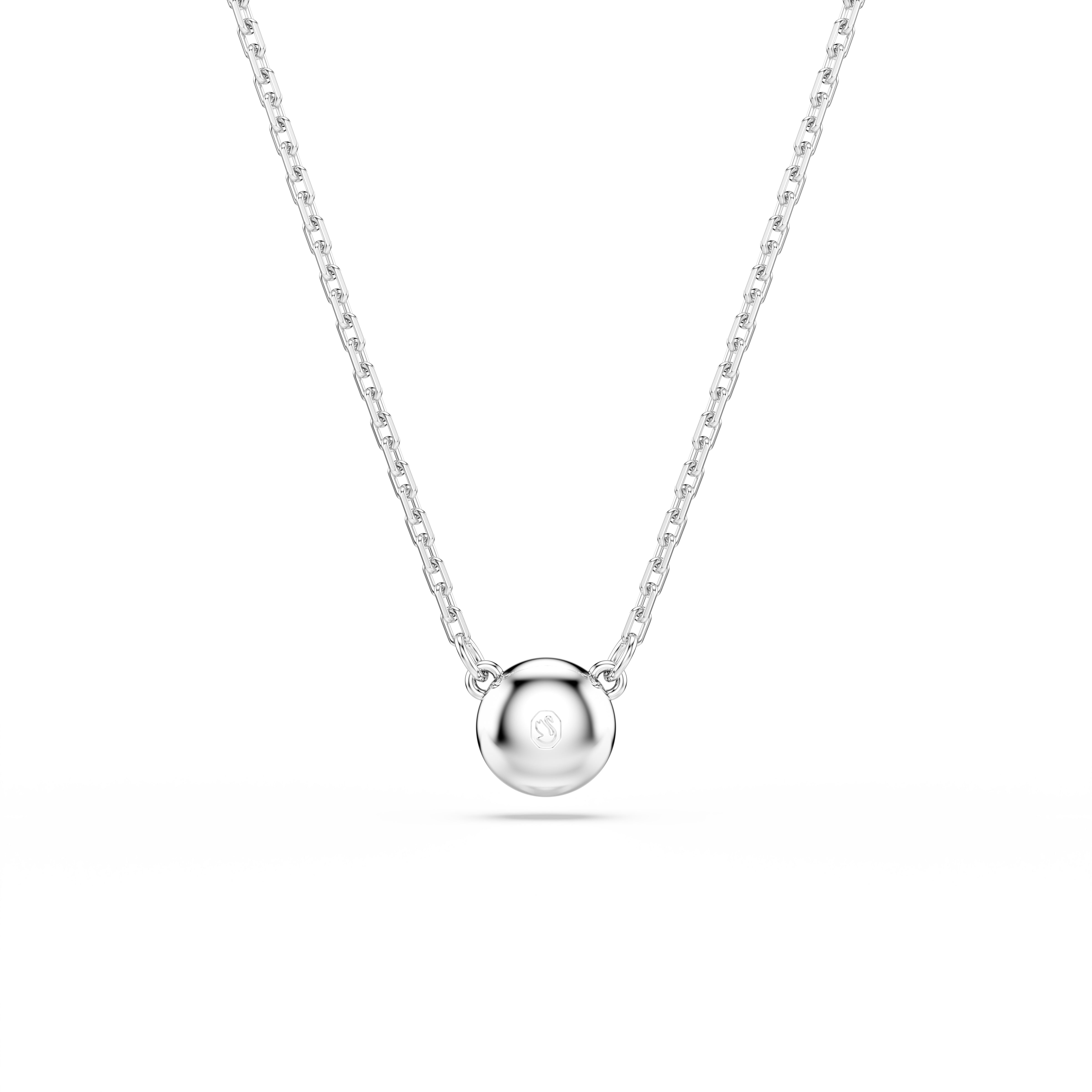 Imber Kolye, Round Cut, Beyaz, Rodyum Kaplama