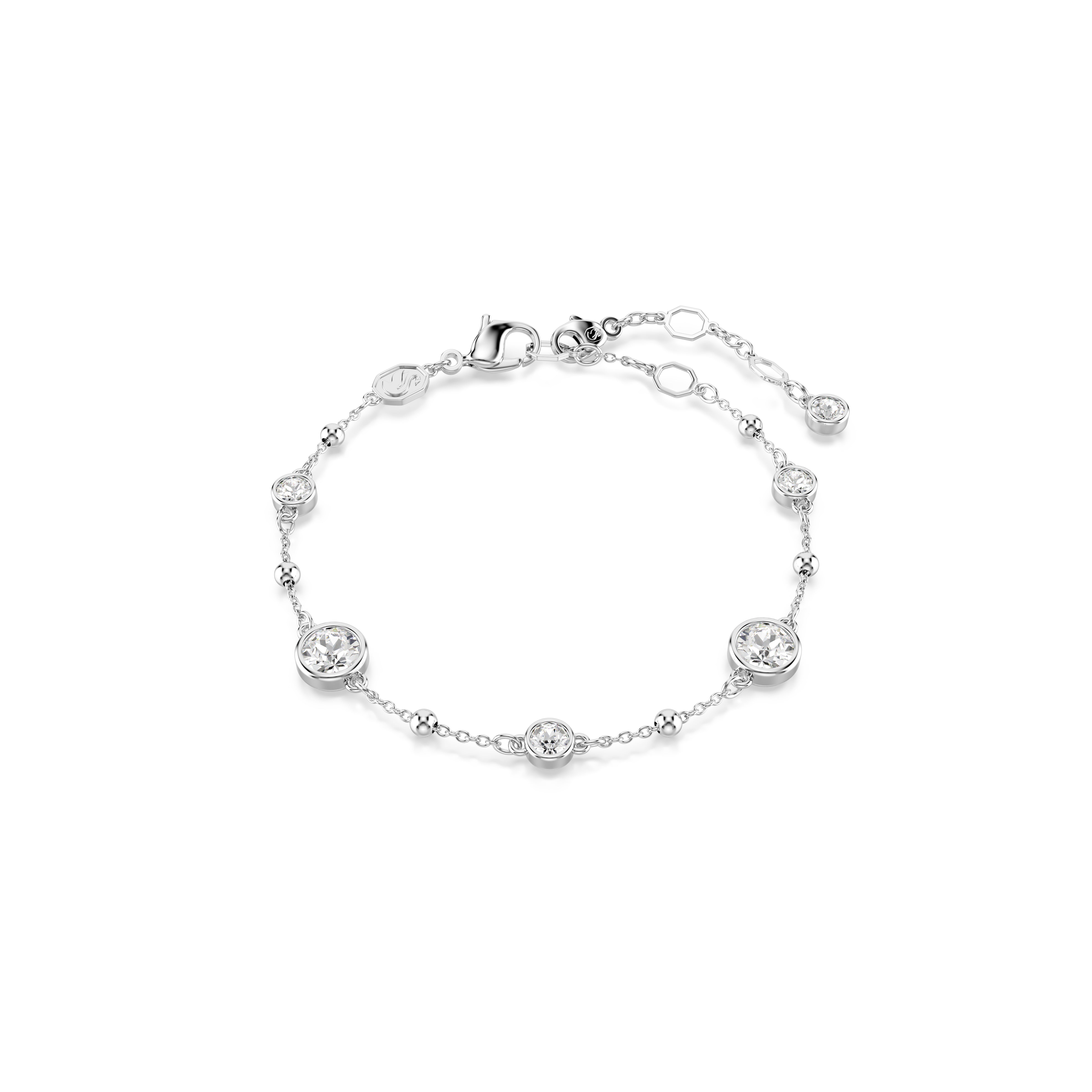 Imber Bileklik, Round Cut, Beyaz, Rodyum Kaplama, M