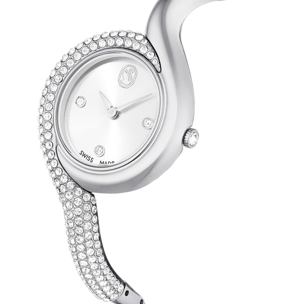 Dextera Asymmetric Saat, Swiss Made, Metal Bileklik, Gümüş Ton, Paslanmaz Çelik