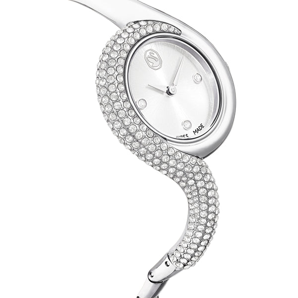 Dextera Asymmetric Saat, Swiss Made, Metal Bileklik, Gümüş Ton, Paslanmaz Çelik