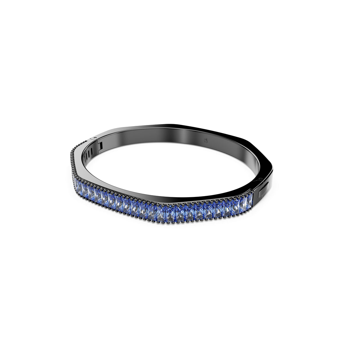 Matrix Bangle Bileklik, Baget Kesim, Mavi, Rutenyum Kaplama