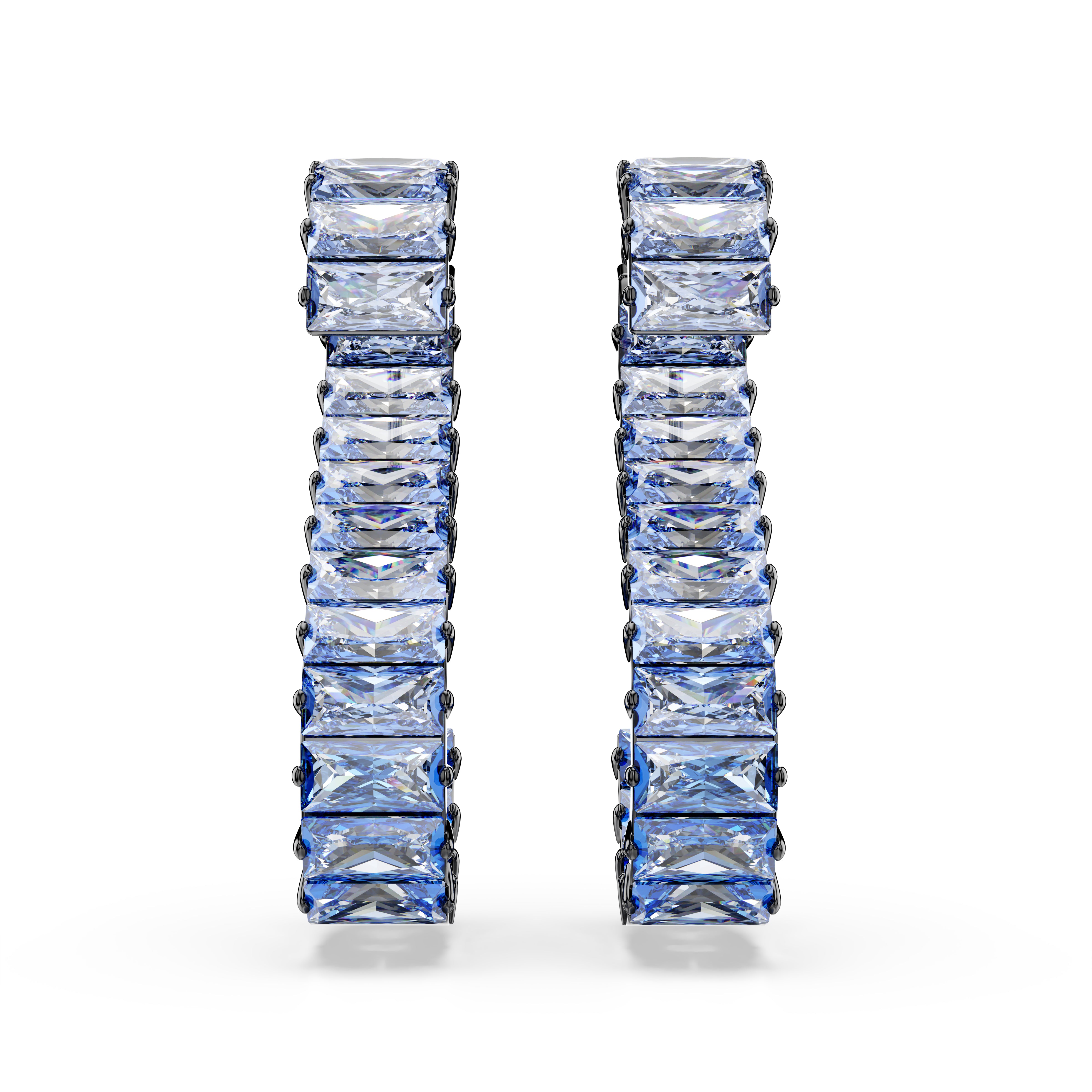 Matrix Damla Küpe, Baget Kesim, Mavi, Rutenyum Kaplama