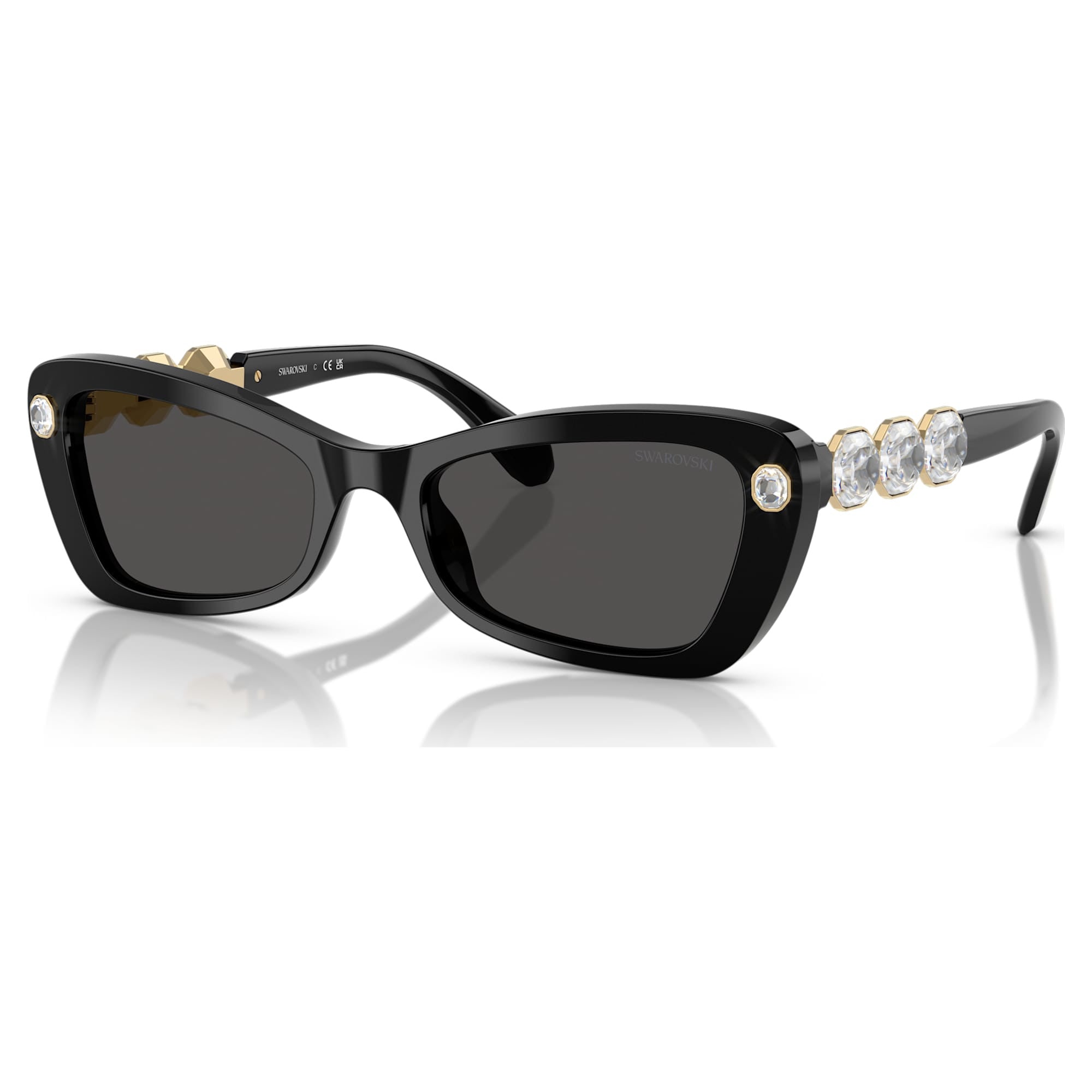 Sunglasses, Rectangular shape, SK6033, Black