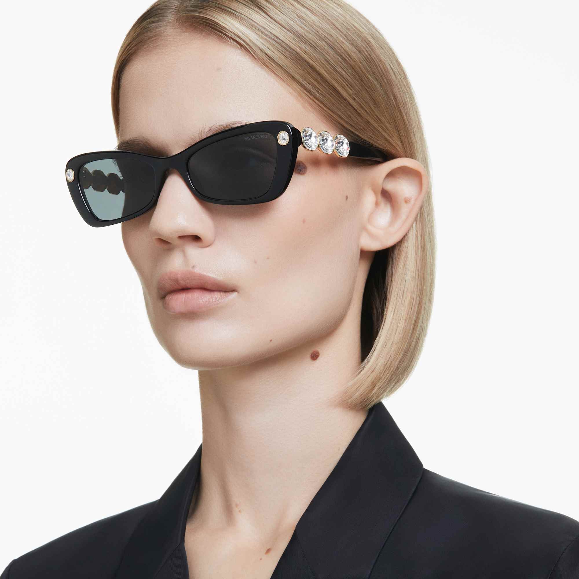Sunglasses, Rectangular shape, SK6033, Black