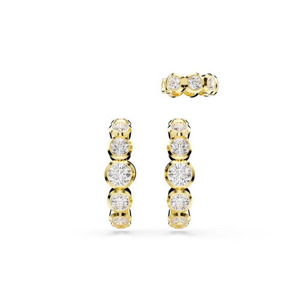 Imber Earcuff, Set (3), Yuvarlak Kesim, Beyaz, Altin Rengi Kaplama