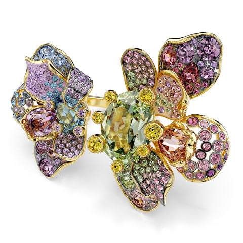 Idyllia Yüzük, Karişik Kesim, Pavé, Çiçek, Çok Renkli, Karişik Metal Kaplama