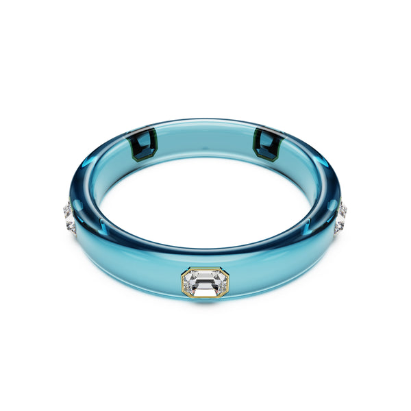 Dulcis Bangle Bileklik, Octagon Kesim, Mavi, Altin Rengi Kaplama