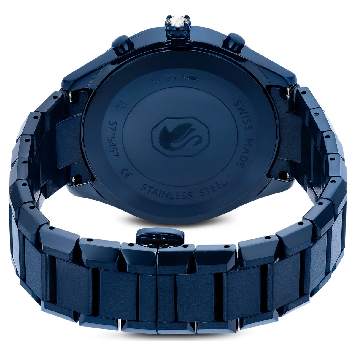 Dextera Chrono Saat, 39 mm, İsviçre Üretimi, Metal bileklik, Mavi, Mavi yüzey
