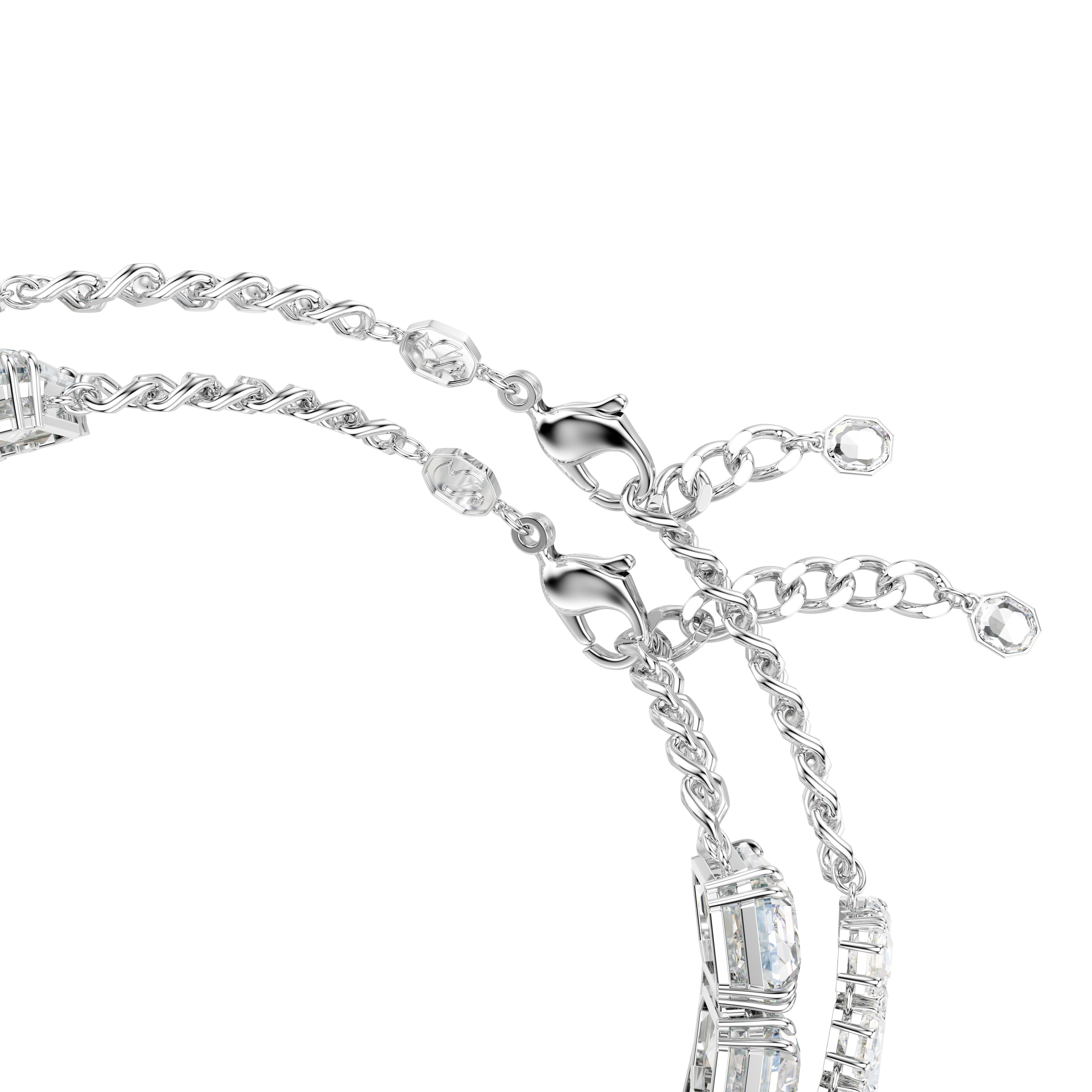 Millenia Katli Kolye, Karişik Kesimler, Beyaz, Rodyum Kaplama