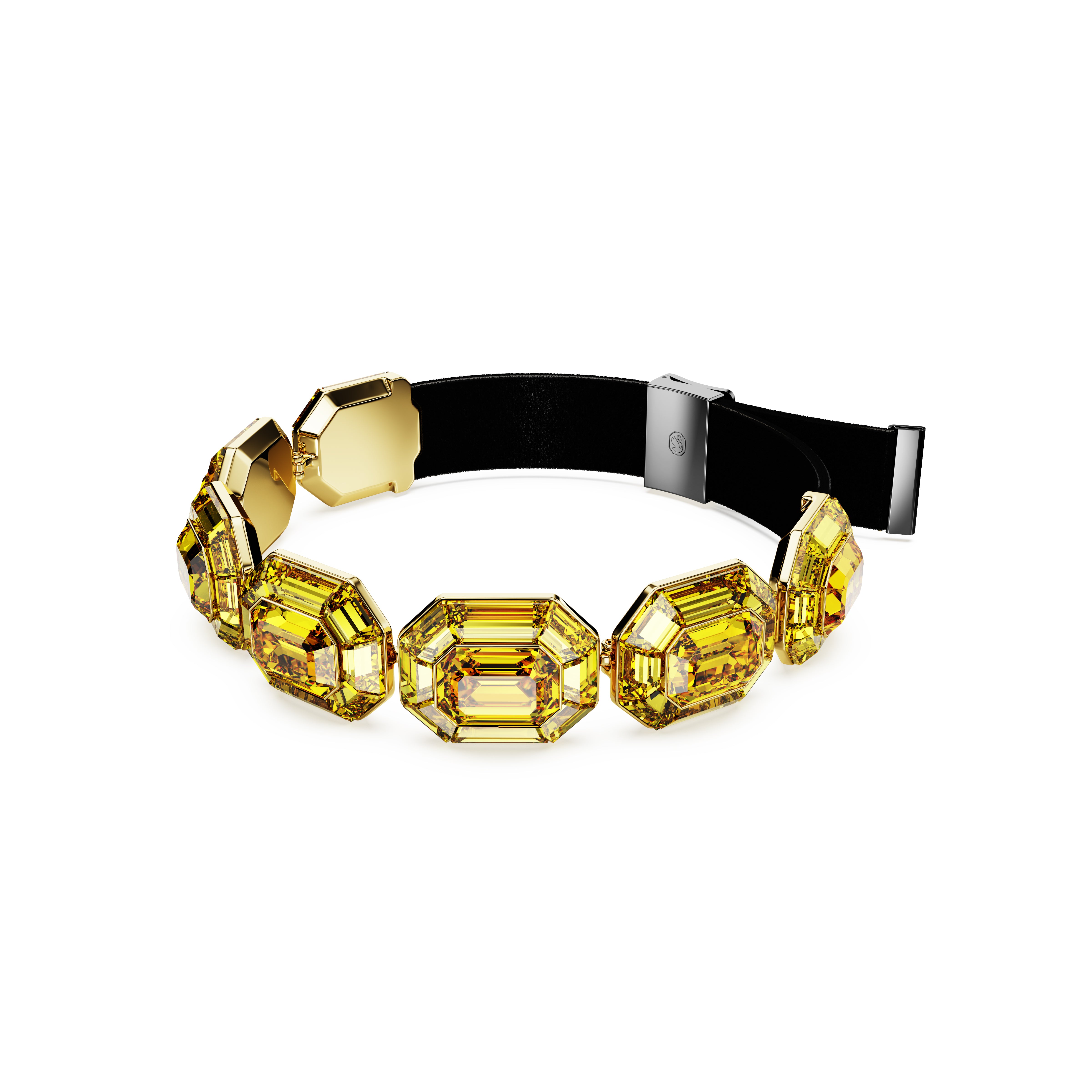 Lucent Choker Kolye, Octagon Şekil, Sarı, Altın Rengi Kaplama