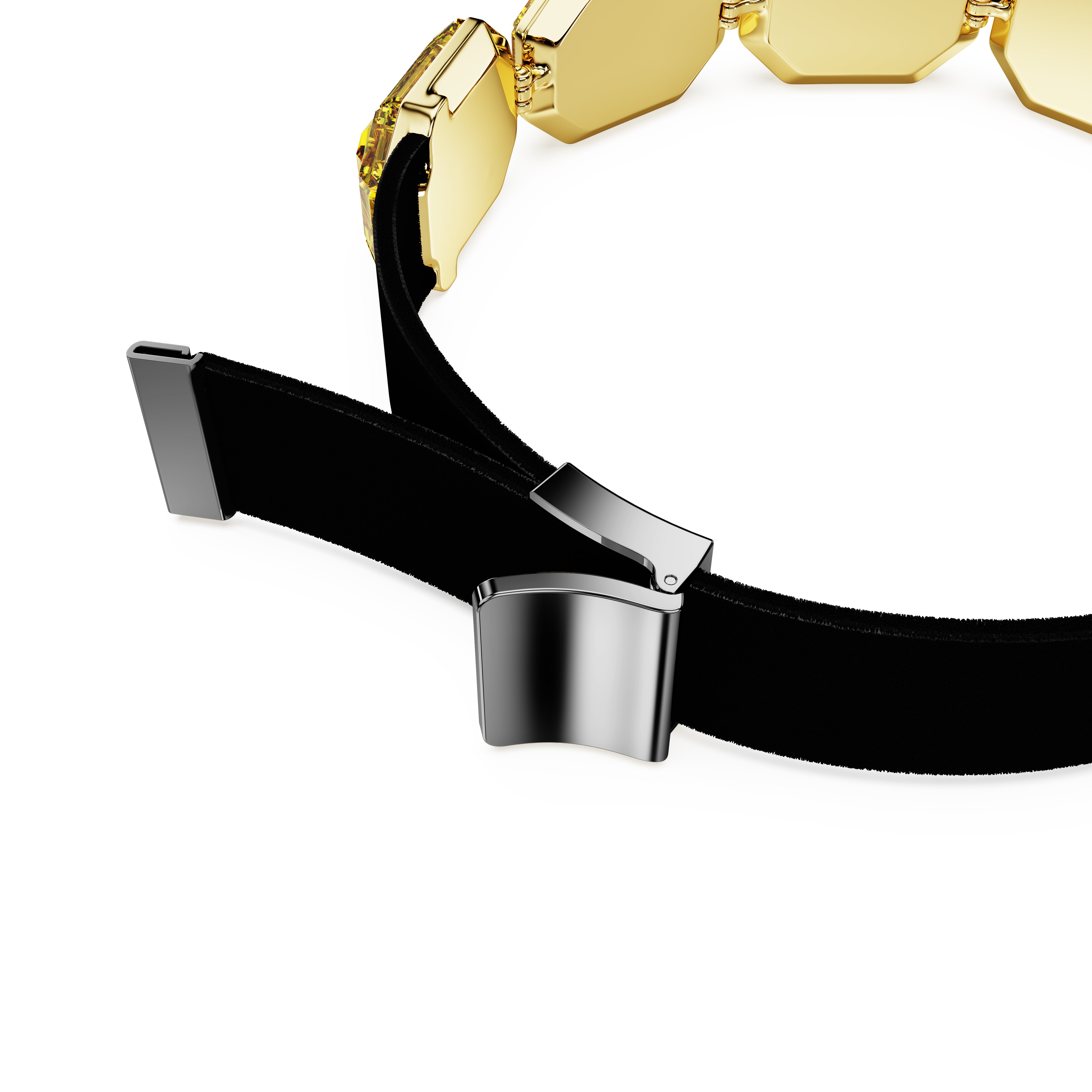 Lucent Choker Kolye, Octagon Şekil, Sari, Altin Rengi Kaplama