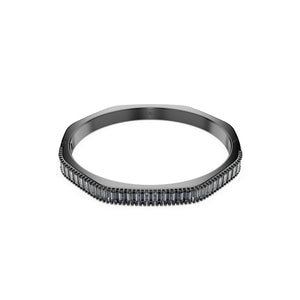 Matrix Bangle Bileklik, Baget Kesim, Gri, Rutenyum Kaplama
