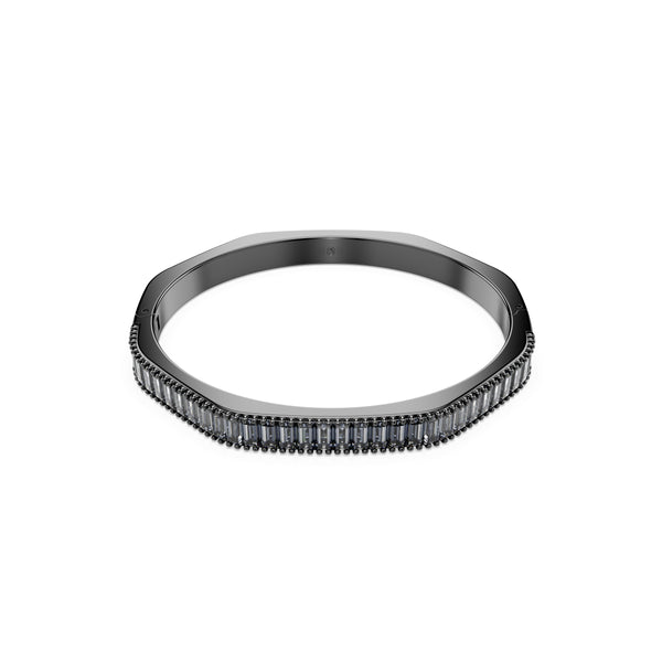 Matrix Bangle Bileklik, Baget Kesim, Gri, Rutenyum Kaplama