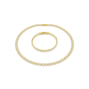 Una Angelic Set, Yuvarlak Kesim, Beyaz, Altin Rengi Kaplama