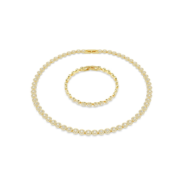 Una Angelic Set, Yuvarlak Kesim, Beyaz, Altin Rengi Kaplama