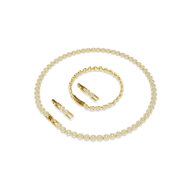 Una Angelic Set, Yuvarlak Kesim, Beyaz, Altin Rengi Kaplama