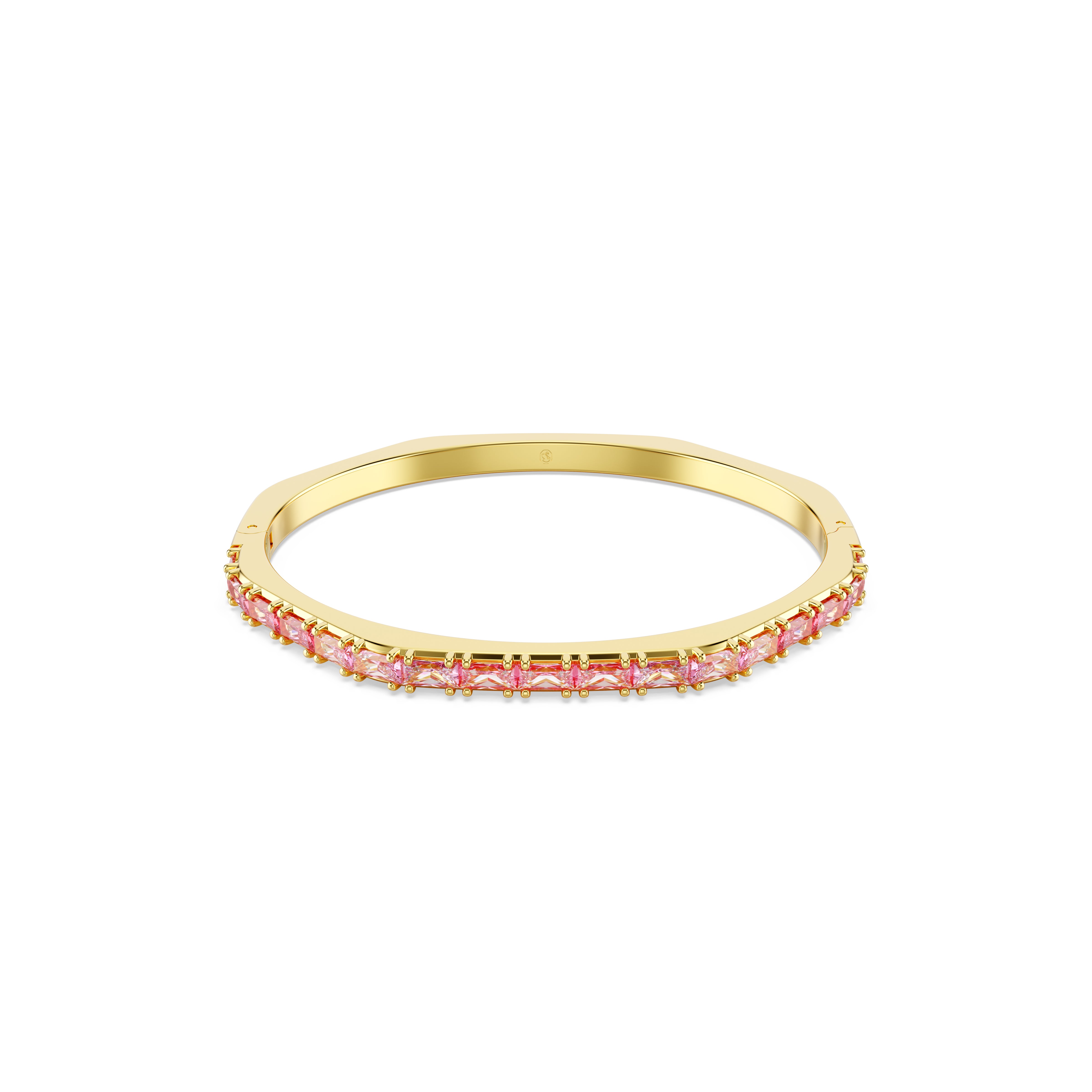 Matrix Bangle Bileklik, Baget Kesim, Pembe, Altin Rengi Kaplama