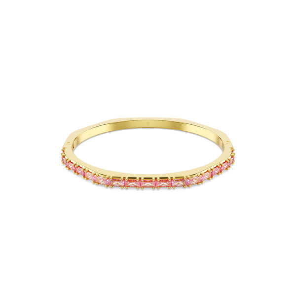 Matrix Bangle Bileklik, Baget Kesim, Pembe, Altin Rengi Kaplama