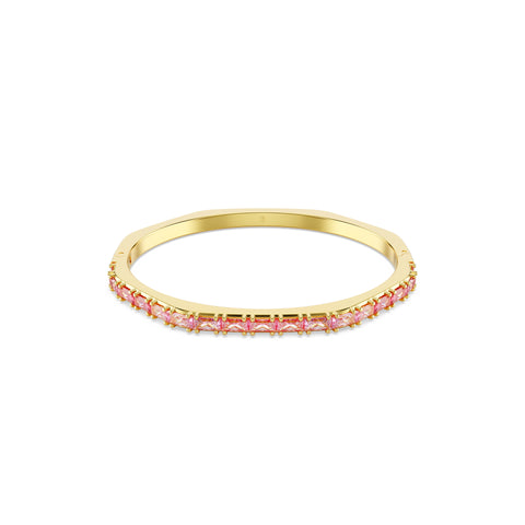 Matrix Bangle Bileklik, Baget Kesim, Pembe, Altin Rengi Kaplama