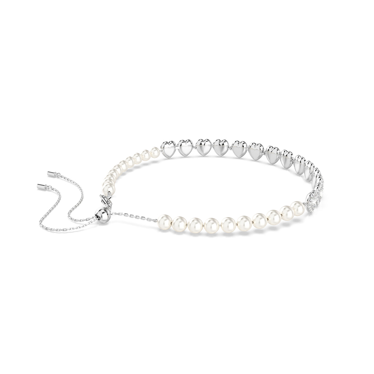 Capsule Angelic Choker Kolye, İnci, Beyaz, Rodyum Kaplama