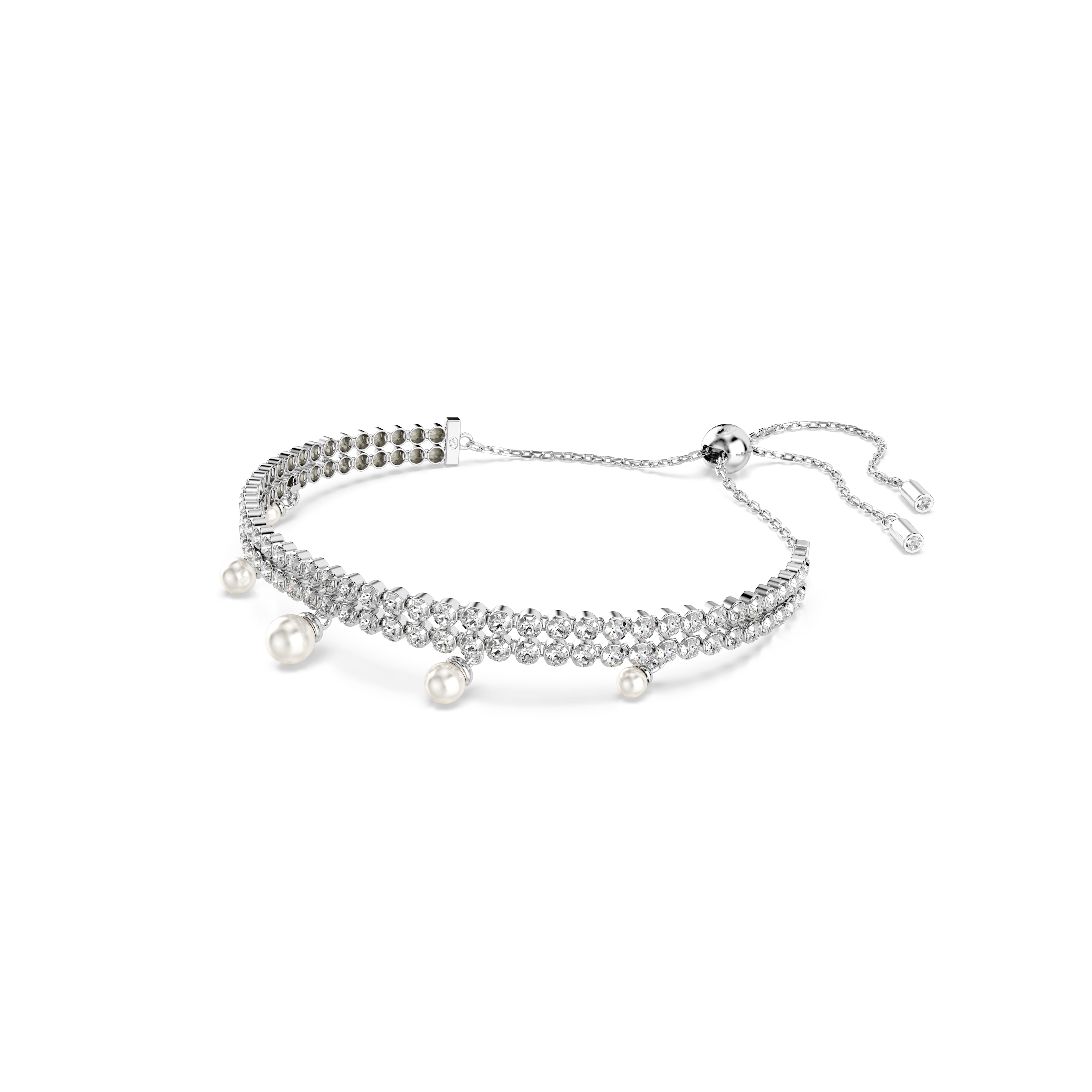 Ariana Grande x Swarovski Capsule Bileklik, İnci, Beyaz, Rodyum Kaplama