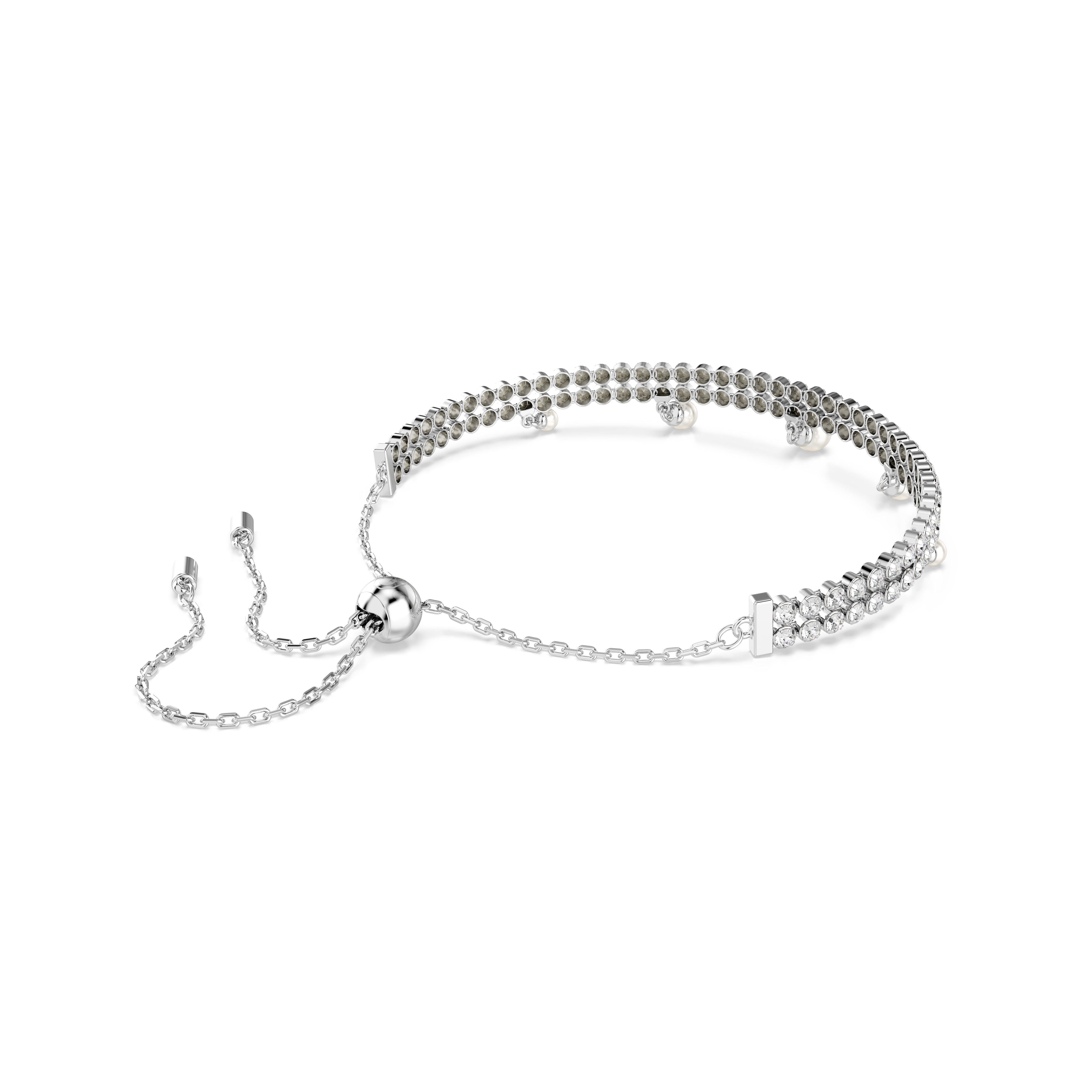 Ariana Grande x Swarovski Capsule Bileklik, İnci, Beyaz, Rodyum Kaplama