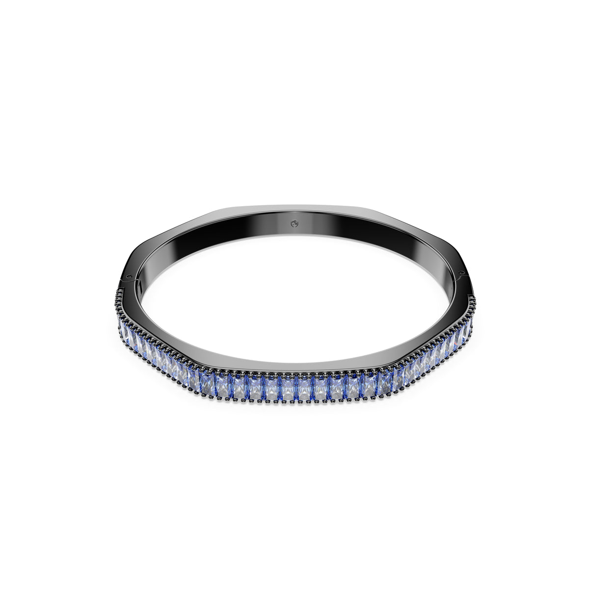 Matrix Bangle Bileklik, Baget Kesim, Mavi, Rutenyum Kaplama
