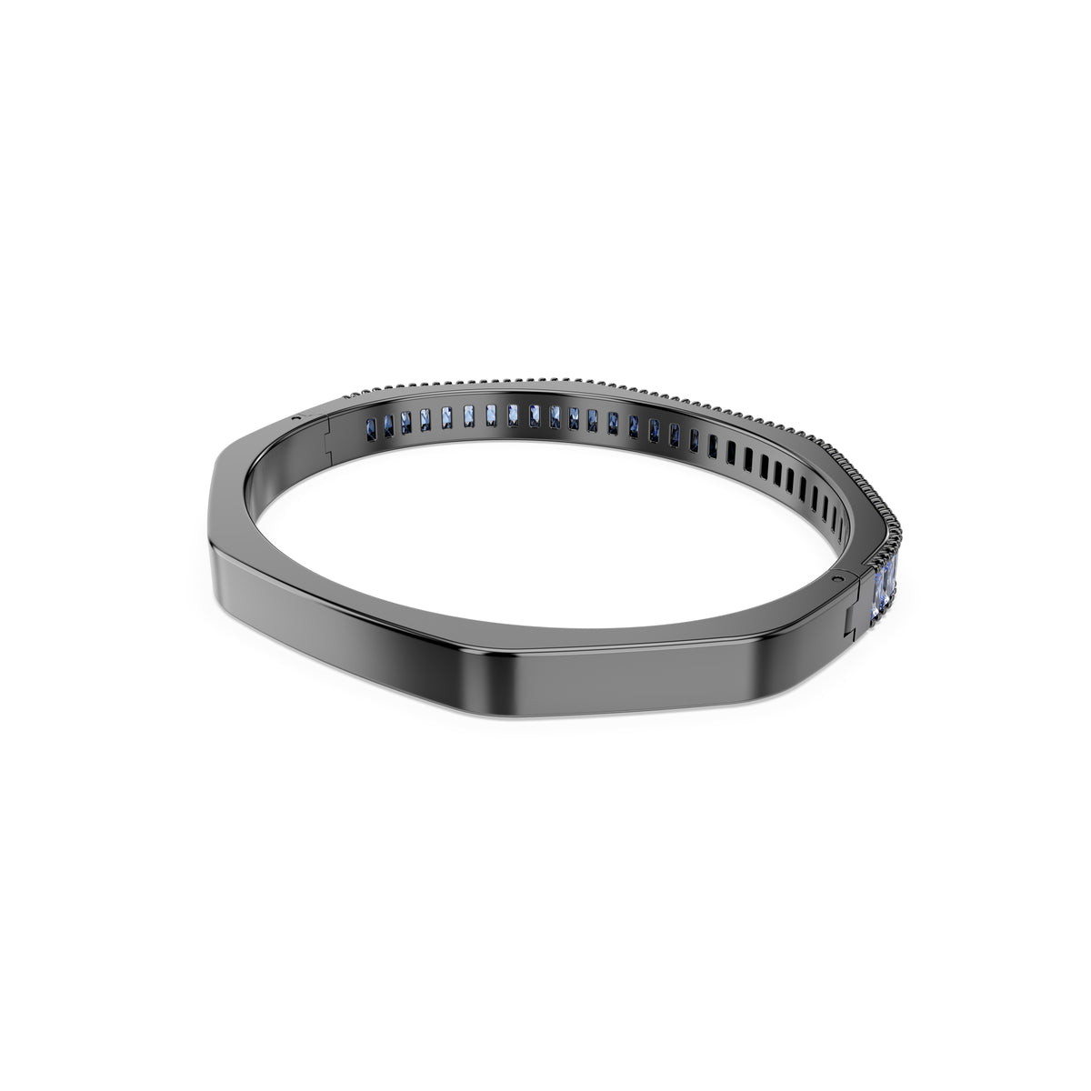Matrix Bangle Bileklik, Baget Kesim, Mavi, Rutenyum Kaplama
