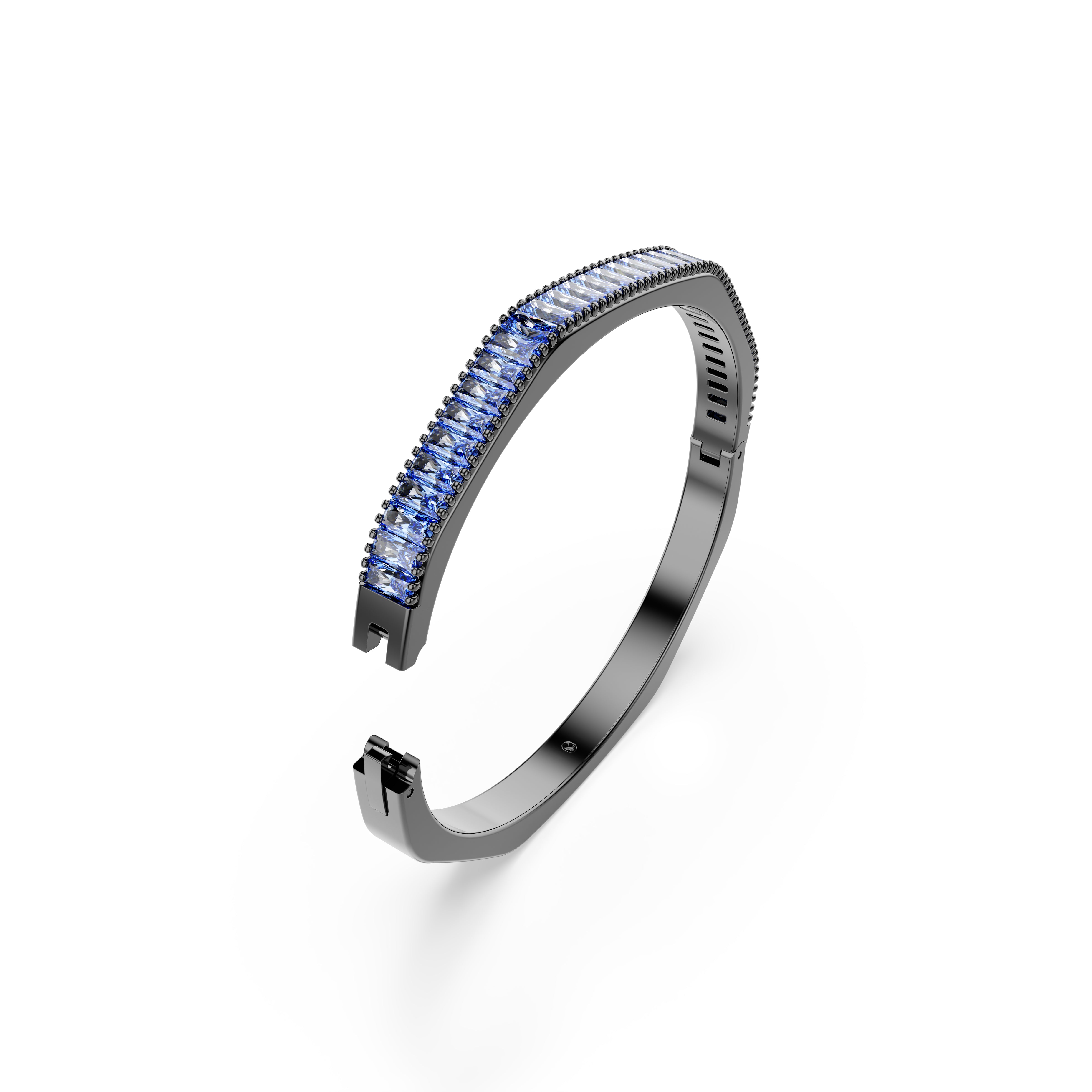Matrix Bangle Bileklik Bileklik, Baget Kesim, Mavi, Rutenyum Kaplama, L