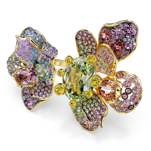 Idyllia Yüzük, Karişik Kesim, Pavé, Çiçek, Çok Renkli, Karişik Metal Kaplama
