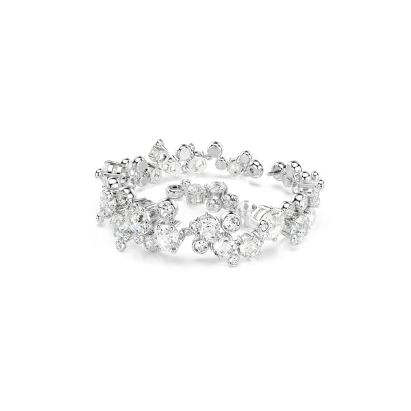 Constella Bracelet, Mixed Cuts, White, Rhodium Plated, M