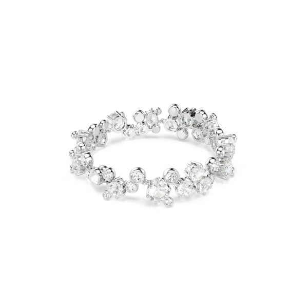 Constella Bracelet, Mixed Cuts, White, Rhodium Plated, M