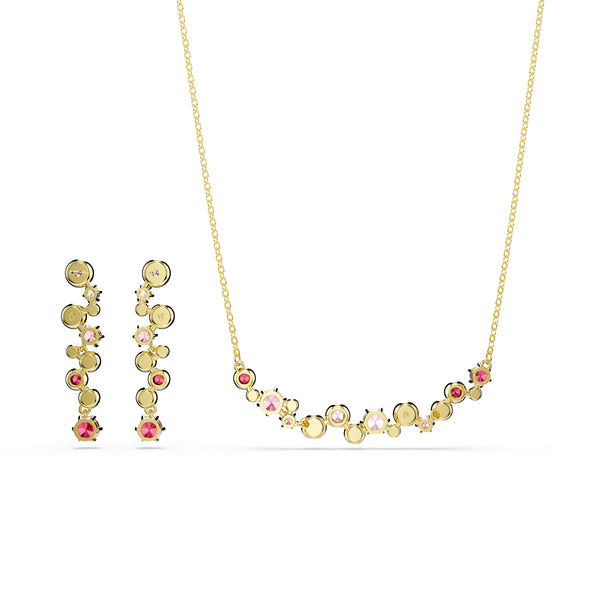 Constella Set, Karişik Kesim, Çok Renkli, Sari Altin Rengi Kaplama