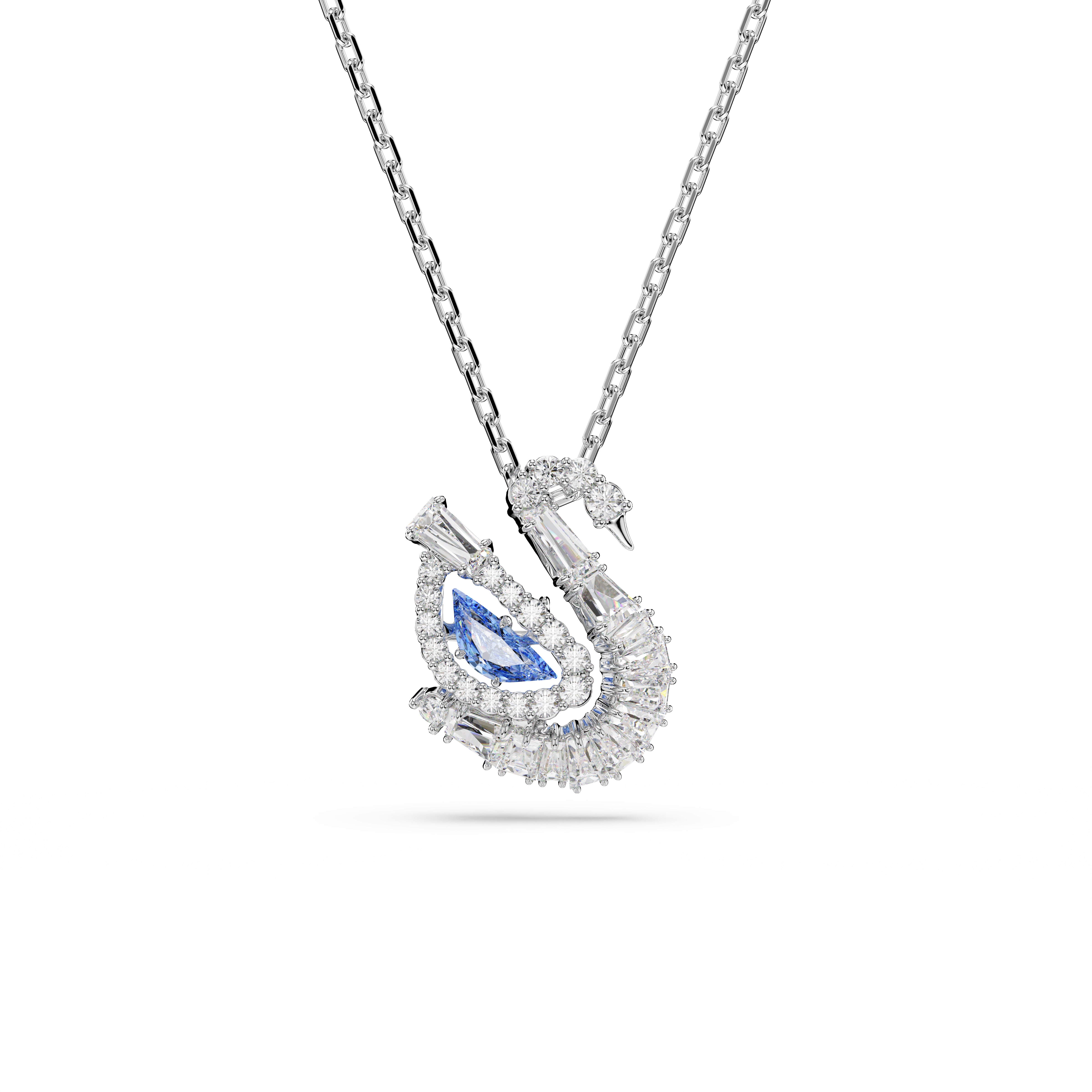 Swan Kolye, Karışık Kesim, Kuğu, Mavi