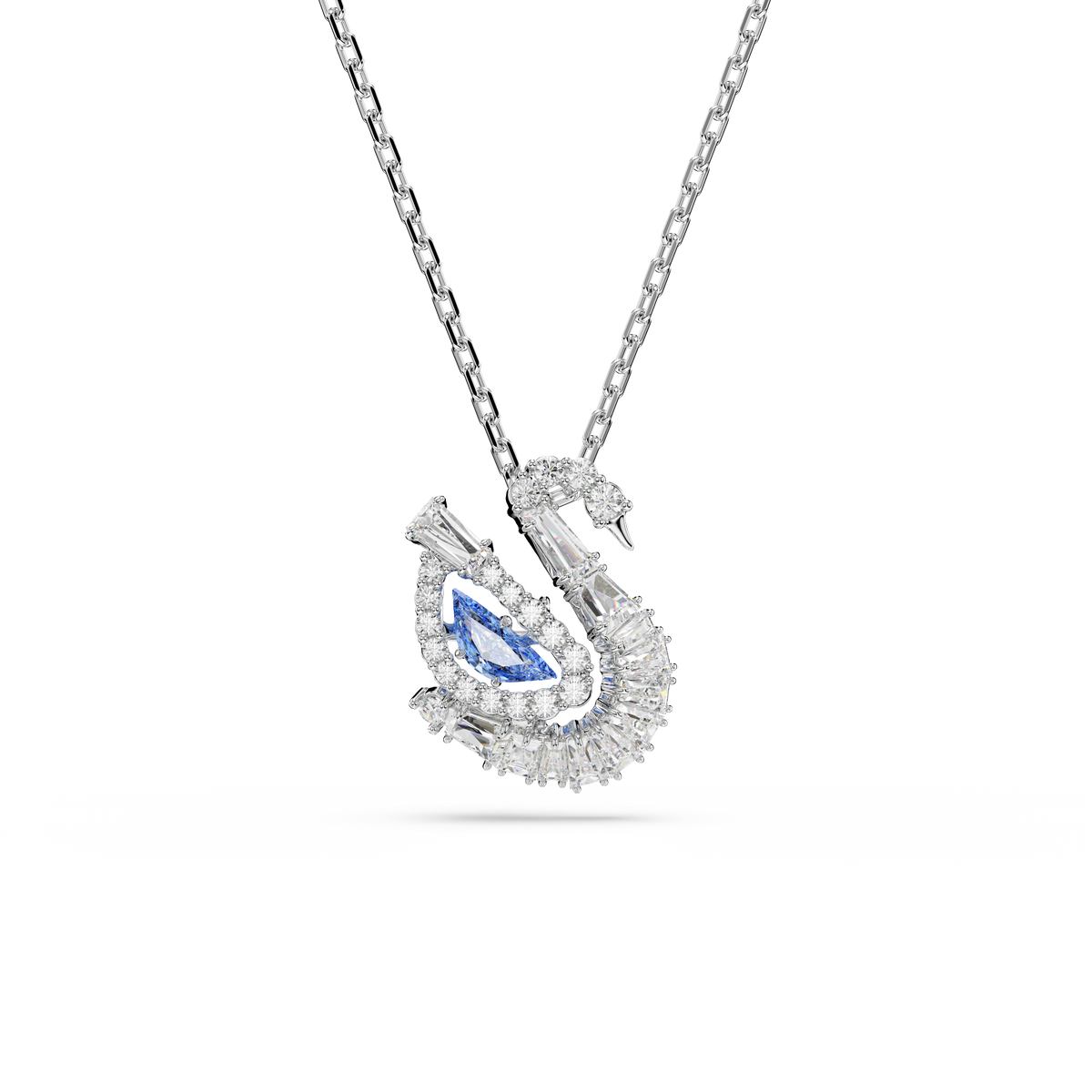 Swan Kolye, Karışık Kesim, Kuğu, Mavi
