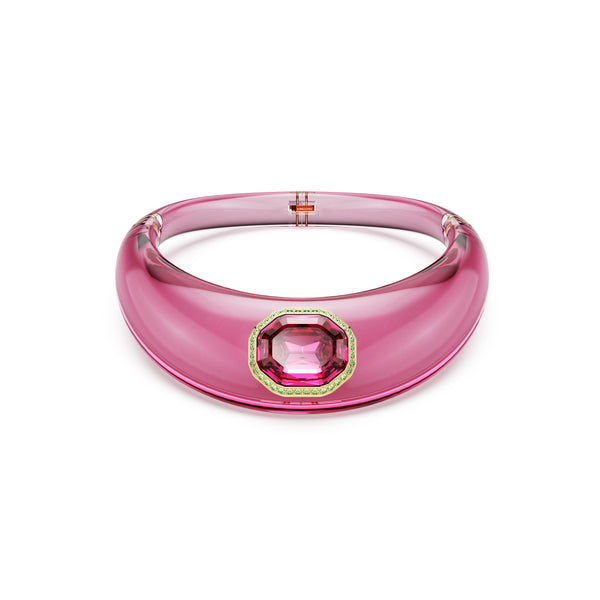 Dulcis Gerdanlik, Octagon Kesim, Pavé, Pembe, Altin Rengi Kaplama