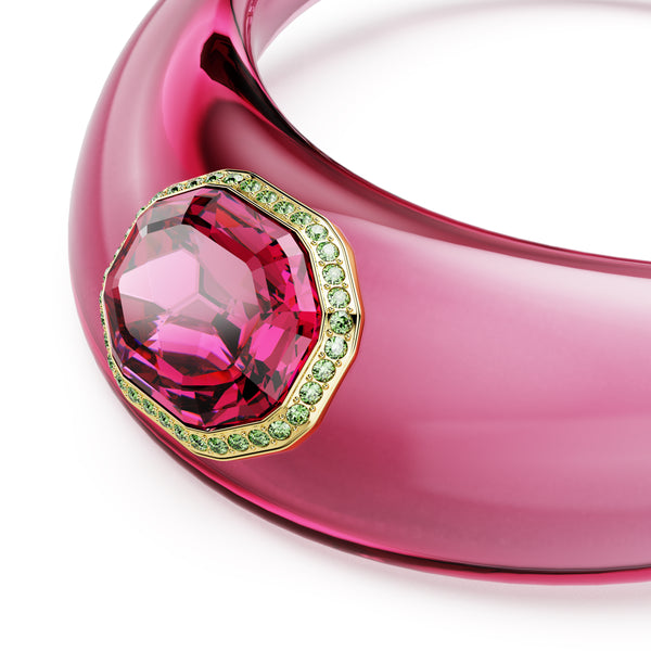 Dulcis Gerdanlik, Octagon Kesim, Pavé, Pembe, Altin Rengi Kaplama