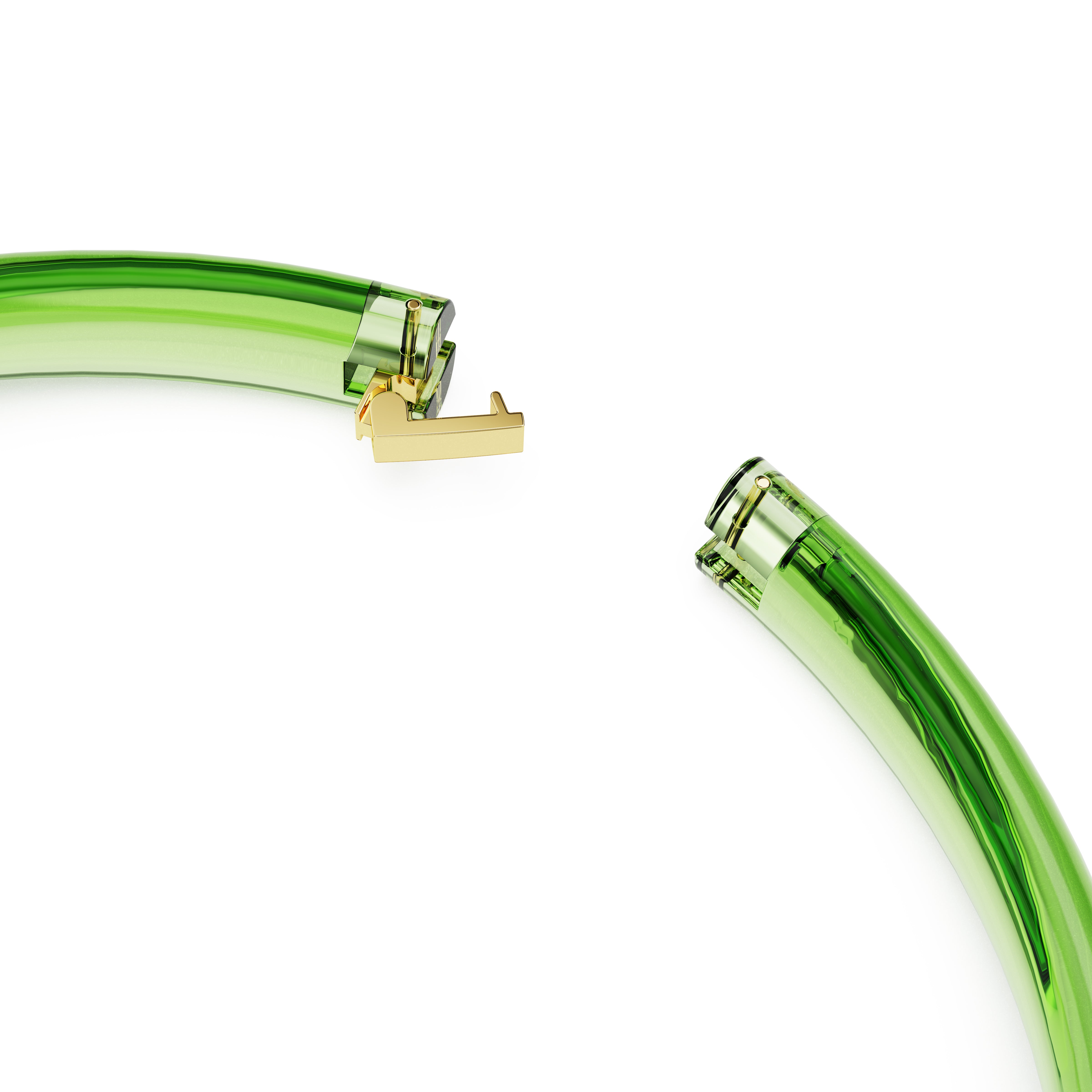 Dulcis Choker Kolye, Karişik Kesim, Yeşil, Sari Altin Rengi Kaplama