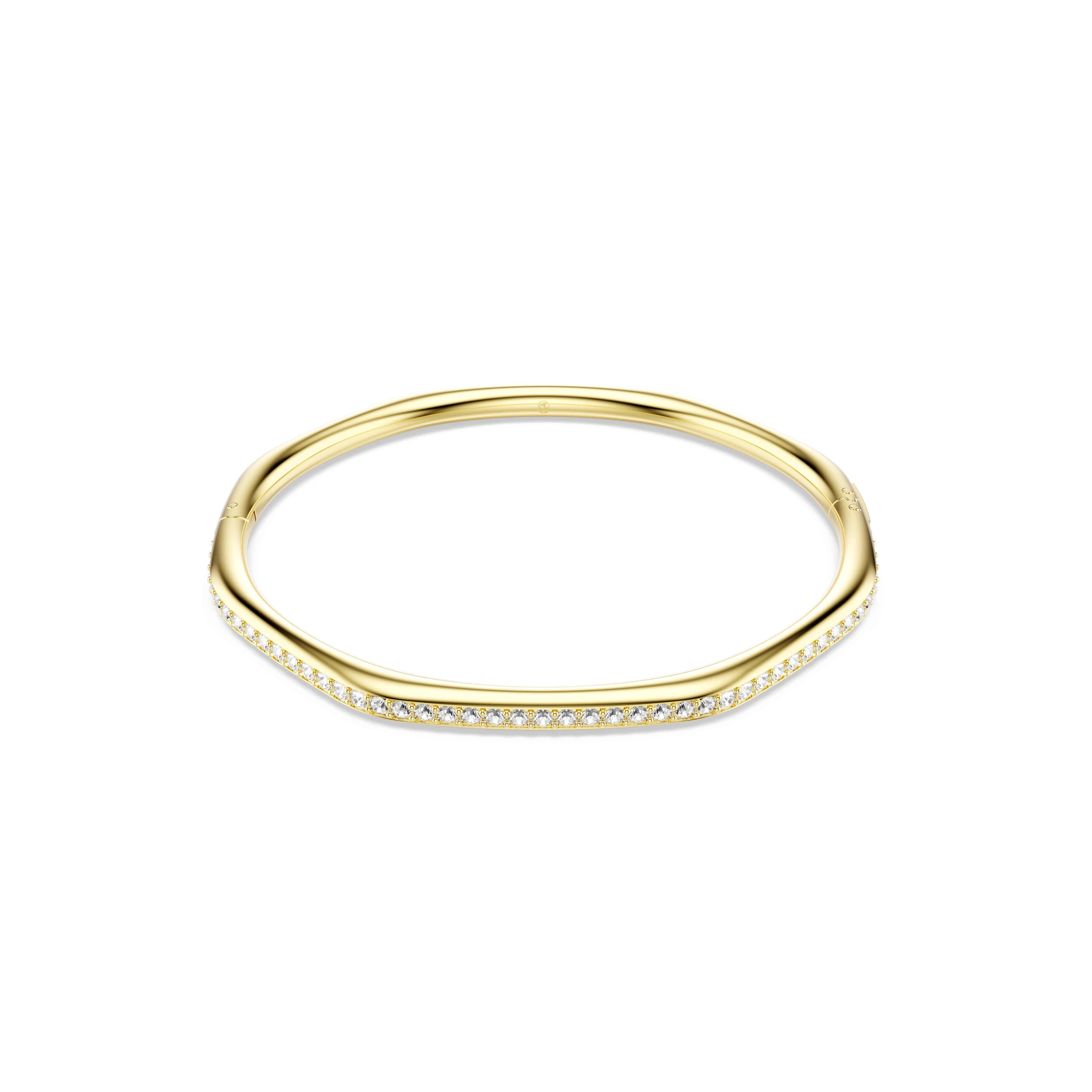 Dextera Bangle Bileklik, Sekizgen, Round Cut, Beyaz, Sari Altin Rengi Kaplama