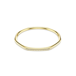 Dextera Bangle Bileklik, Sekizgen, Round Cut, Beyaz, Sari Altin Rengi Kaplama