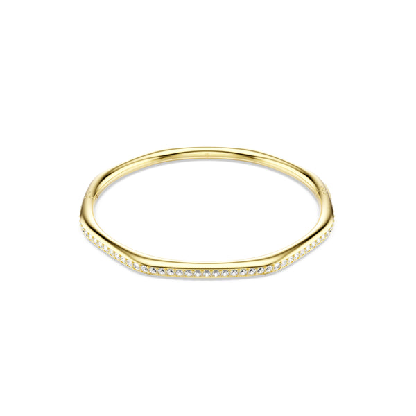 Dextera Bangle Bileklik, Sekizgen, Round Cut, Beyaz, Sari Altin Rengi Kaplama