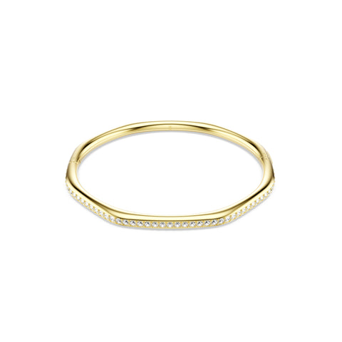 Dextera Bangle Bileklik, Sekizgen, Round Cut, Beyaz, Sari Altin Rengi Kaplama