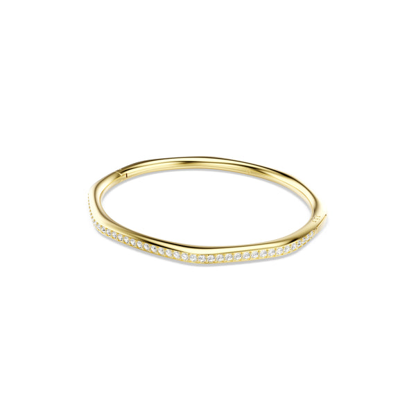 Dextera Bangle Bileklik, Sekizgen, Round Cut, Beyaz, Sari Altin Rengi Kaplama