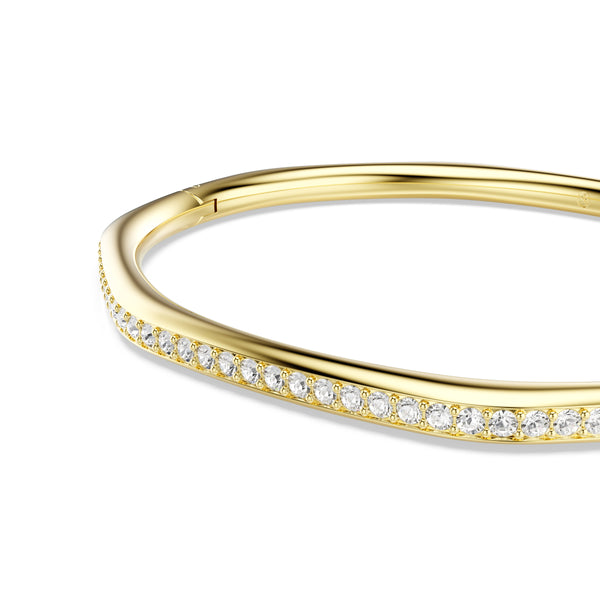 Dextera Bangle Bileklik, Sekizgen, Round Cut, Beyaz, Sari Altin Rengi Kaplama
