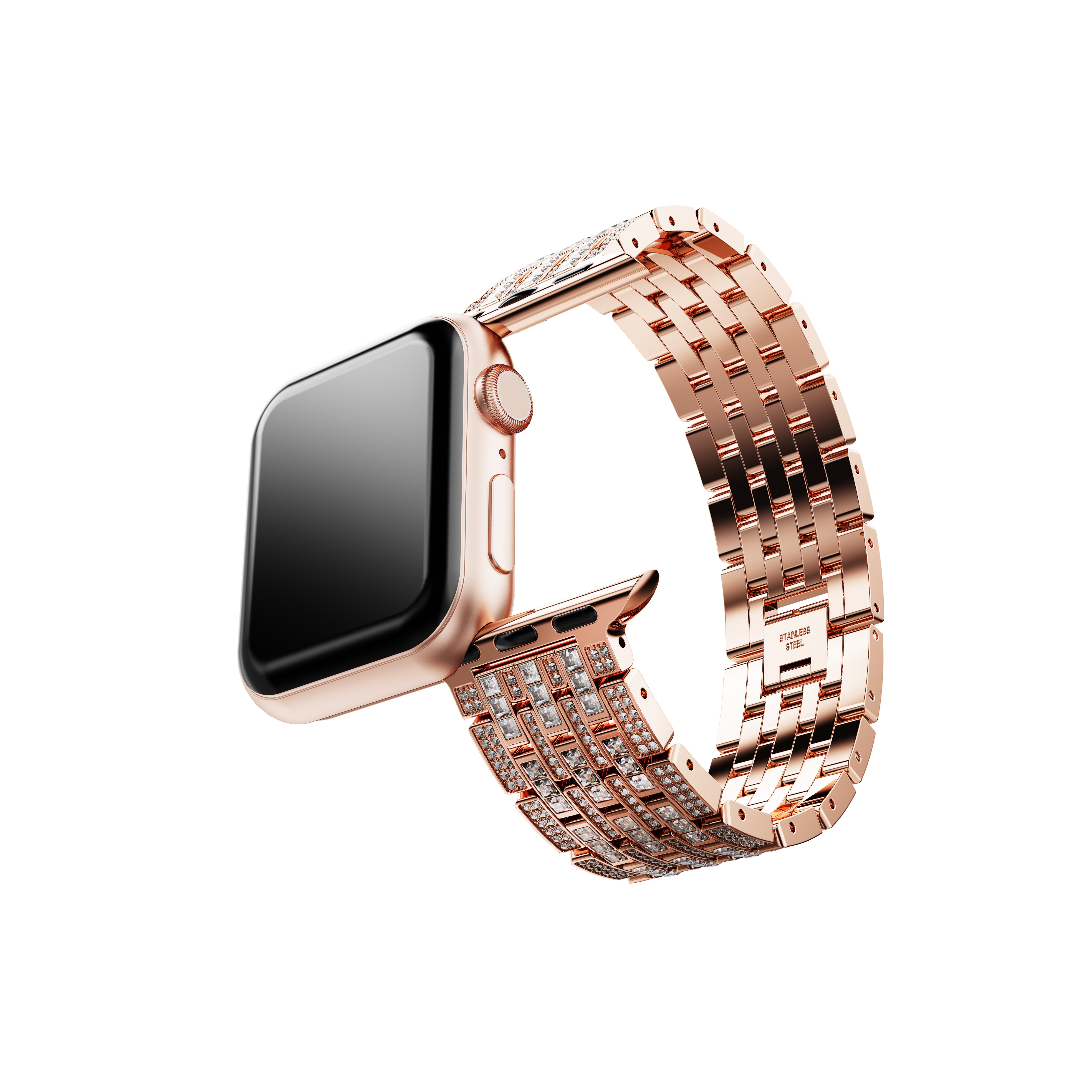 Prenses Kordon, Apple Watch® 40 Mm Ve 41 Mm Ile Uyumlu, Rose Altin Tonu, Pembe Altin Rengi Yüzey