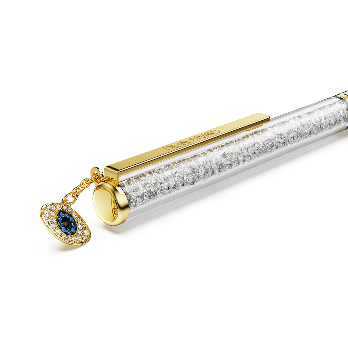 Crystalline Silk Kalem, Evil Eye, Altın Ton, Karışık Metal Kaplama