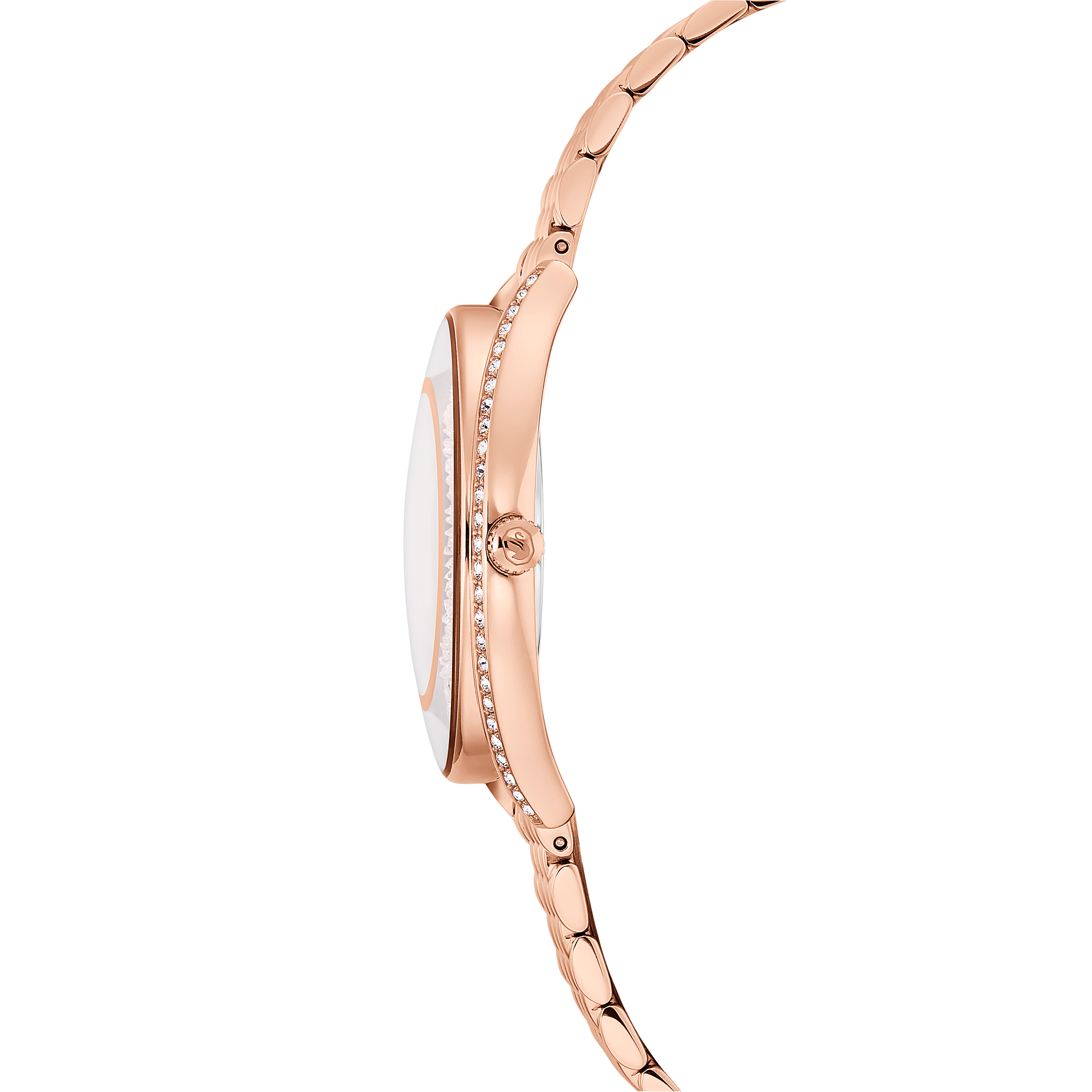 Crystalline Aura Saat, İsviçre Üretimi, Metal Bileklik, Rose Altin Tonu, Pembe Altin Rengi Kaplama